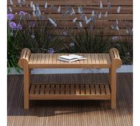 Eterna Deluxe Sir Edwin Lutyens Solid Teak Wood Outdoor Coffee Table - (H) 45Cm X (L) 130Cm