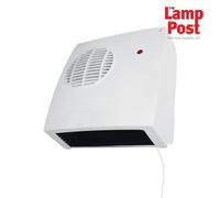 Eterna DFHT2KW 2000W 2kW Wall Mounted Bathroom Toilet Downflow Heater with Timer