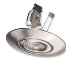 Eterna LED Compatible Recessed Downlight Hole Converter Lighting Fixture Kit - Brushed Metal