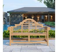 Eterna Lutyens 3 Seater Solid Teak Wood Outdoor Garden Bench - 167Cm Wide