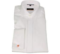 Eterna Men Long Sleeve Shirt Turn-Up Cuff Slim Fit Beige Plain 8817 F392