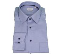 Eterna Men's Business Shirt Comfort Fit Blue Houndstooth Pattern 1181 E181 17
