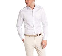 ETERNA Men's Long Sleeve Slim FIT Gentle Shirt Twill White UNI, 15,5