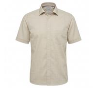 Eterna Men's Short Sleeve Shirt Modern Fit Beige 1368 CS27 20