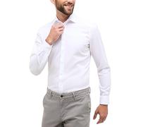 Eterna Slim Fit Shirt Long Sleeve New Kent Collar Poplin White Size 42