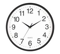 EternaHora Wall Clock 12 Inch Silent Non Ticking, Modern Wall Clocks Battery Operated, Easy to Read Decorative for Kitchen, Bathroom, School, Living Room (Color : Black)