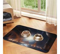 Eternal Ball Pet Feeding Mat Dog Cat Eating Food Absorbent Leather Tablecloth for and Water Bowl Waterproof No Stains Quick Dry Non-Slip 23.62 * 15.75IN