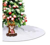 Eternal Beauty 127cm Round Sequin Tree Skirt Xmas Tree Ornament for Christmas Holiday Decoration(50 inches,White)