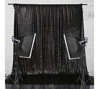 Eternal Beauty Black Sequin Backdrop 183x213cm, Glitter Photography Background Sparkly Curtain for Birthday Decorations Weddding Anniversary Engagement (6x7 feet)…