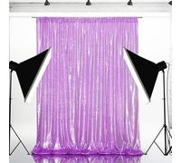 Eternal Beauty Lavender Sequin Backdrop, 6x6 Ft Glitter Background Curtains for Shimmer Photography Party Wedding Birthday Back Drop Decor