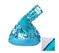 Eternal Beauty Sequin Wrist Bag, Women's Mini Portable Wristlet Knot Pouch, Sparkly Small Cute Evening Wallet Handbag Purse, Silver+blue