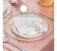 Eternal Beauty Silver Sequin Cloth Napkins 12"x12"- Pack 12 for Parties, Wedding,Birthday Dinner Decoration