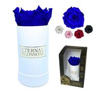 Eternal Blossom Preserved Real Infinity Rose | Eternal Rose That Lasts Over A Year White Box | With Gift Box (Royal Blue)