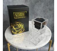 Eternal Blossom Preserved Real Infinity Rose Makeup Box | Lasts Over A Year With Beautiful Gift Box (Midnight Black)