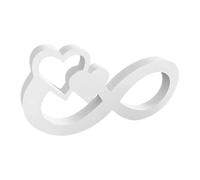 Eternal Bond Ornament, Infinity Heart Sculpture, 7.87x3.94in Modern Artistic Decor, Romantic Silhouette Display, Versatile Home Accessory with Minimal Lines, Decorative Centerpiece for Tabletop