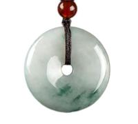 Eternal Circle Jade Pendant for Women Men Jadeite Fortune Gemstone Necklace