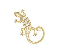 Eternal Collection Loretta The Lizard Crystal Gold Tone Brooch Gold 2.8