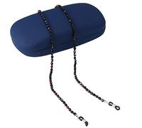 Eternal Collection Midnight Jet & Siam Red Crystal Spectacle Chain 61 Black