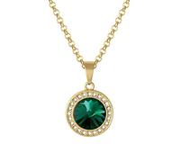 Eternal Collection Viva Emerald Green Austrian Crystal Gold Tone Pendant Green 45.5