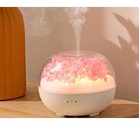 Eternal Flower Aroma Diffuser Essential Oil Diffuser USB 7 Color LED Light Silent Humidifier Suitable For Bedroom Office Etc(Pink)
