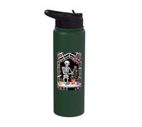 Eternal Gardener Skeleton Growing Roses On A Trellis Stainless Steel Insulated Water Bottle