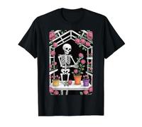 Eternal Gardener Skeleton Growing Roses On A Trellis Value Graphic T-Shirt, Men, Black, S