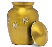 Eternal Harmony Cremation Urn for Animal Ashes | Funeral Vase Carefully Handcrafted with Elegant Finishes to Honor and Remember Your Pet | Dogs and Cats with Velvet Bag (Copper, Medium)