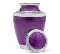 Eternal Harmony Cremation Urn for Human Funeral Ashes with Elegant Finishes to Honor and Remember Your Loved One (Carefully Handcrafted) (Purple)
