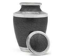 Eternal Harmony Cremation Urn for Human Funeral Ashes with Elegant Finishes to Honor and Remember Your Loved One (Carefully Handcrafted) (Black)