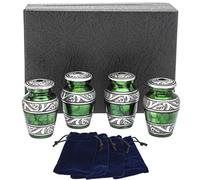 Eternal Harmony Keepsake Urns for Human AshesFor Cremation (Urns Carefully Handcrafted) with Elegant Finishes to Honor Your Loved One (Green)