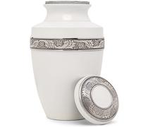 Eternal Harmony Urne für menschliche Asche,Urne für Erwachsene, sorgfältig handgefertigt mit eleganten Finishes zur Ehren und Erinnerung an Ihre Liebsten. Große Größe mit schönem Samtbeutel (Pearl S)