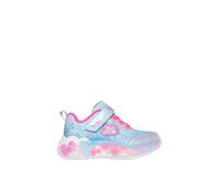 Skechers Boy's Girl's Eternal Heart Sneaker, Light Blue Sparkle Mesh/Multi Trim, 7 UK Child