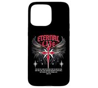 Eternal Jesus Cross Gothic Punk Life Nu Goth Bible Verse Case for iPhone 15 Pro Max