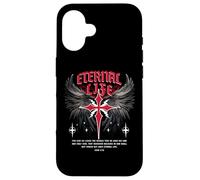 Eternal Jesus Cross Gothic Punk Life Nu Goth Bible Verse Case for iPhone 16