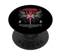 Eternal Jesus Cross Gothic Punk Life Nu Goth Bible Verse PopSockets Adhesive PopGrip