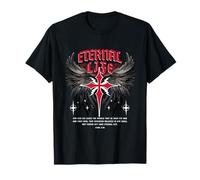 Eternal Jesus Cross Gothic Punk Life Nu Goth Bible Verse T-Shirt
