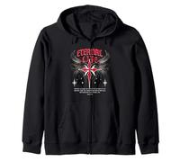 Eternal Jesus Cross Gothic Punk Life Nu Goth Bible Verse Zip Hoodie