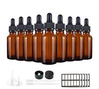Eternal Moment 1 oz Eye Dropper Bottle(48 Pack), 30ml Amber Glass Bottles with Glass Eye Dropper for Essential Oils, Chemistry Lab Chemicals, Colognes & Perfumes