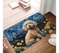 Eternal Night's Watchdog Watercolor In Van Gogh's Style Non-slip Doormat Floor Mat Carpet Rug for Kitchen Entrance Footpad Mats