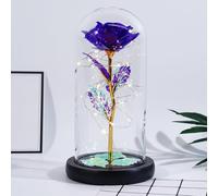 Eternal Rose, Galaxy Glass Rose Flower, Light up Rosas Eternas, Romantic Preserved Flowers with LED, Artificial Forever Flower, Creative Valentine's Day Gift