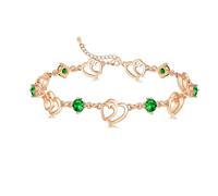 Eternal Rose Gift for Her, Flower Present with I Love You Double Heart Bracelet for Women,Presents for Wife Girlfriend Mother on Birthday, Anniversary, Valentine'S Day, Best Mum Gifts, Christmas