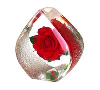 Eternal Rose In Resin - Real Rose Resin | Rose Crafts Forever Resin Souvenir | Artistic Preserved Flower In Resin | Safe Forever Roses Desktop Decor For Home Offices