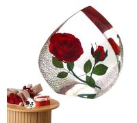 Eternal Rose In Resin,Real Roses Resin Crafts Resin Souvenir,Forever Roses Desk Decor,for Home Offices Bedroom Living Room