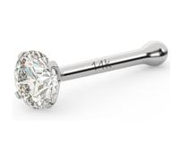 EternalDia IGI Certified Real Diamond Nose Stud With Ball Barbell 14K Gold Nose Stud in 20 Gauge,Diamond Nose Ring Bone For Women/ Diamond Color-I-J, White Gold Diamond Gold, diamond