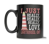 Eternally Gifted I Love Lighthouses Coffee Mug - Cute Lighthouse Mug - Coffee Mug for People Who Love Lighthouses - Funny Lighthouse Mug (11oz)