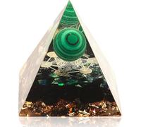 EternalOrgone Orgonite Pyramids Money Healing Crystals Pyramid for Positive Energy Rose Quartz with Amethyst Stone Real Small Pyramid 50mm Promotes Wealth and Charm