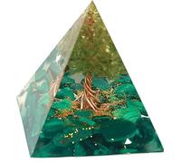 EternalOrgone Orgonite Pyramids Money Healing Crystals Pyramid for Positive Energy Rose Quartz with Amethyst Stone Real Small Pyramid 50mm Promotes Wealth and Charm