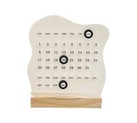 Eternals Calendar Tabletop Calendar Planner Date Display, Creamy | Wood Eternals Calendar Planner Calendar Date Display for Home Room Decoration Week Month Day Lovely
