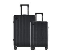 ETERNITIVE - Hard Shell Suitcase Set 2-Piece | Travel Suitcase Made of ABS Luggage with TSA Lock | Size: S & M | Travel Suitcase with 4 Twin Wheels 360° | Trolley Hand Luggage 37L 60L | Black, Black