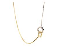 Eternity Circles Necklace Infinity Pendant Necklace Silver And Gold Interlocking Circles Necklace With Adjutable Cable Chain 43cm Stainless Steel Womens Meaningful Jewellery, Unique Gift For Her
